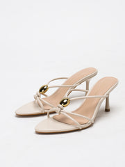 Women's fashionable, elegant, comfortable, simple and versatile high heels, peep-toe breathable slip-on stilettos.