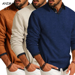Men’s V-Neck Smart Casual Knit Pullover