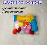 21pcs/set cat playset: includes 1pc transmitter and 20pcs random color plush balls, perfect as an interactive toy for indoor cat