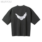 Dove Print Kanye Hoodie Men Women Streetwear 1:1 Sweatshirt High Quality Loose Double-Layer Heavy Fabric Pullover Ovesize hoodes
