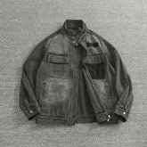 Washed Cargo Denim Jacket