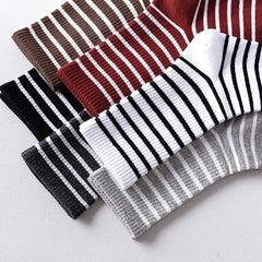 Colorful Grid Stripe Crew Socks