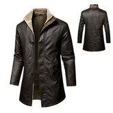 Vintage Faux Leather Winter Coat