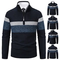 Zippered Fleece Turtleneck Sweater