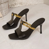 Sbip Metal Peep Party Sandals