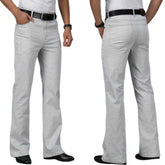 Men's Beige Loose Jeans Fashion Denim Pants For Men Casual Wide Leg Trousers Flared Jeans