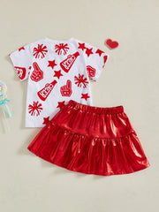 Pink Floral Toddler Summer Set