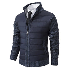 Autumn Winter Sweaters for Men Casual Knitted Sweaters Large Size Solid Color Plus Velvet Cardigan Knitted Sweater Cotton Coat