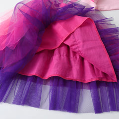 Pink Layered Princess Girls Dress