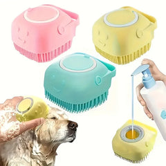 Soap Dispenser Silicone Massage Brush