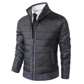 Autumn Winter Sweaters for Men Casual Knitted Sweaters Large Size Solid Color Plus Velvet Cardigan Knitted Sweater Cotton Coat