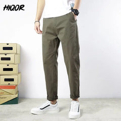 Korean Casual Elastic Cargo Pants
