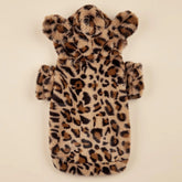 Plush Leopard Ear Dog Hoodie