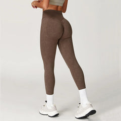 Solid Color Women Yoga Pants High Waist Stretch Gym Leggings Fitness Running Trousers