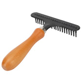 Wooden Handle Pet Grooming Rake