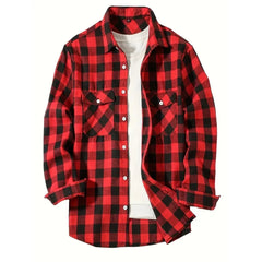 Classic Plaid Flannel Shirt Men