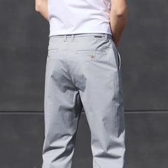 Stretch Cotton Straight Golf Trousers
