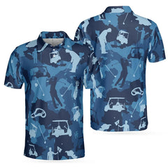 Camouflage Print Summer Golf Polo