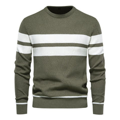 Patchwork Slim Knit Pullover