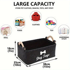 Felt Pet Toy Storage Basket