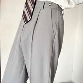 Classic White Wide-Leg Dress Pants