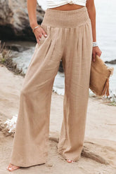 Drawstring Beach Wide Leg Pants