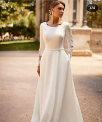 Elegant Lace Long Sleeve Wedding Dress