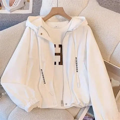 Hooded Casual Zipper Workwear Jacket