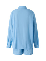 Velvet Shirt & Short Set