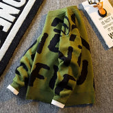 Graphic Knit Crew Pullover Sweater