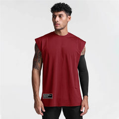Gym Bodybuilding Tank Tops Mens Fitness Training Sleeveless Shirt Workout Muscle Vests Mesh Breathable Quick Dry Loose Singlets