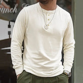 Men’s Heavyweight Retro Cotton Long-Sleeve T-Shirt