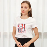Luxury Embroidered Cotton Summer Tee