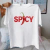 SPICY Bold Letter Graphic Cotton T-Shirt
