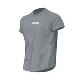 Men's Gym T Shirts Quick Dry Short Sleeve Summer Sports T-shirt Elastic Fitness Workout Tops Casual Bodybuilding Athletic Tee