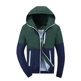Slim Hooded Patchwork Jacket