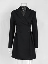 Double Breasted Notched Blazer Dress