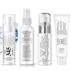 345 Skincare Set With Eye Cream Moisturizing Cream Relief Spray Hydrating Soothing Brightening For All Skin Types Sensitive Skin