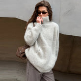 Soft Turtleneck Knit Pullover Sweater