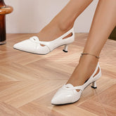 French Plaid Hollow Kitten Mules