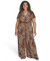 Plus Size Animal Print Jumpsuit