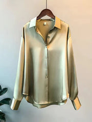 Elegant Silk Touch Office Blouse