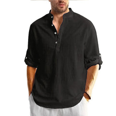 Lightweight Henley Casual Shirt Men