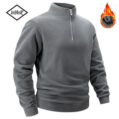Modern Stand Collar Zip Pullover