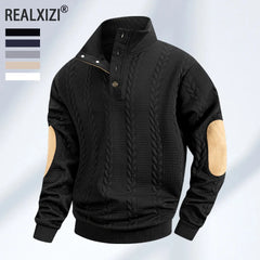 Stand Collar Knit Pullover