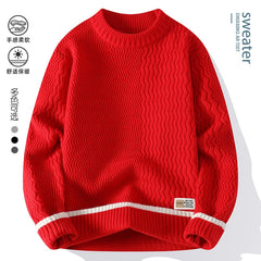 Men Casual Comfortable Warm Sweaters men round neck Solid knitwear Men's High-Quality Fashion Trend Sweater 2025 Autumn/Winter