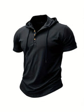 Men T Shirts Summer Slim Fitness Hooded Short-Sleeved Bodybuilding Quick Dry Tshirt Male Gym Clothes Breathable Sports Tops