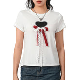 Heart Bow Lace Tee