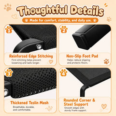 Elevated Pet Bed for Dogs, Washable Dog Bed for Small, Medium, Large & XL Puppies, Breathable Mesh Dog Bed