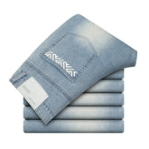 Men's Summer Thin Comfortable Jeans, Fashionable and Breathable Business Straight Pants, Loose Retro Casual Denim Trousers